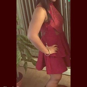 Burgundy dress! Worn once